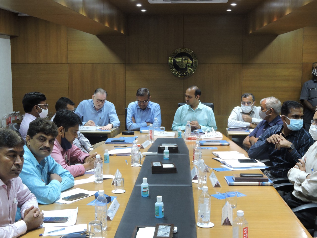 Meeting of GCCI Office Bearers, Regional Chambers & Association with Industries Commissioner, Dr. Rahul Gupta, IAS and Shri A.v.Shah, Members Secr